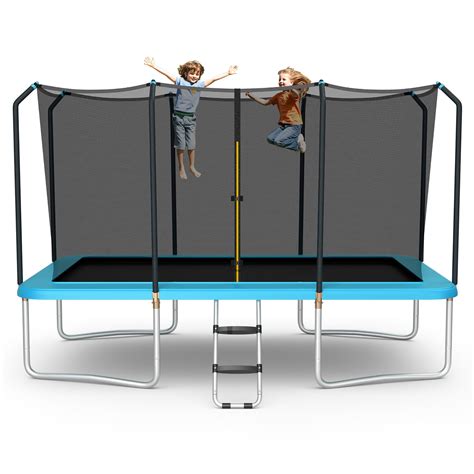 Gymax 8 x 14 FT Rectangular Recreational Trampoline W/ Safety Enclosure ...
