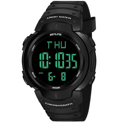 Multifunctional Digital Watches for Men | Waterproof | Calendar | Day ...