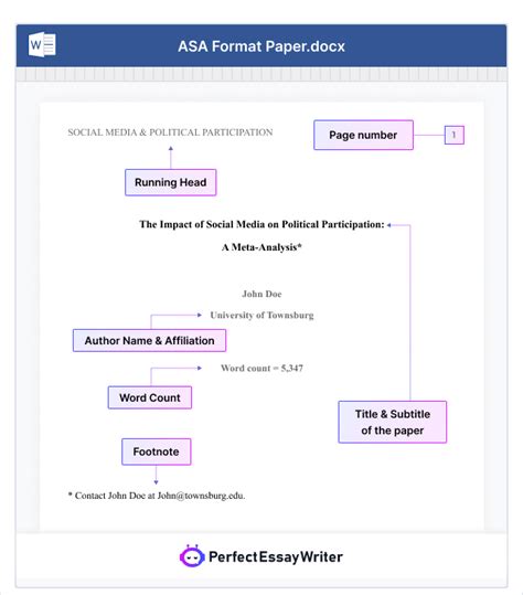 Image result for Asa Format Example Paper
