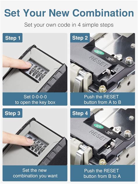 Buy Puroma Key Lock Box with Key Hook, Resettable 4-Digit Combination ...
