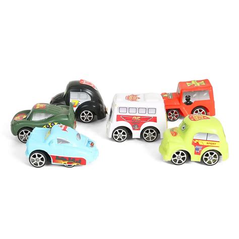 Shooting Star Pull Back & Go Racing Car, 3Y+, 6PCs, Multicolour