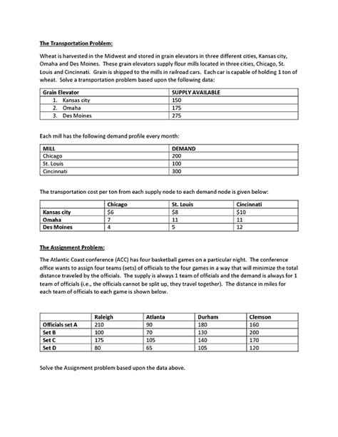 Image result for Transportation Problem Question. Answer