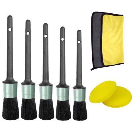 Wovelot Auto Detailing Brush Set Premium Boar Hair Cleaning Engine ...
