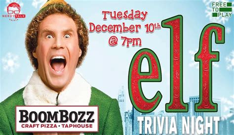 Elf Team Trivia Night in Spring Hill!, Boombozz Craft Pizza & Taphouse ...