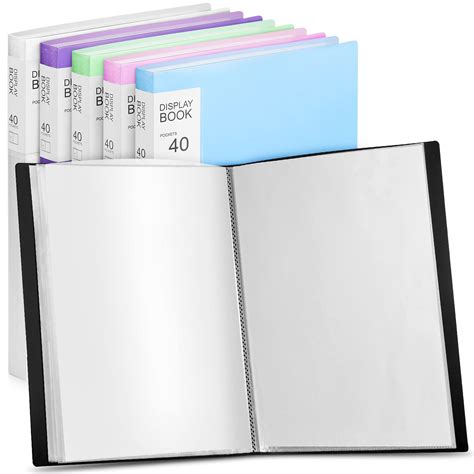 Buy 6 Pack Display Book Binder with Plastic Sleeves Presentation Book ...