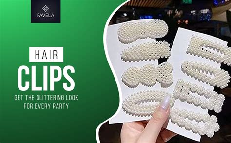 FAVELA Korean Style Pearl Rhinestone Metal Hair Clips | Stylish Claw ...