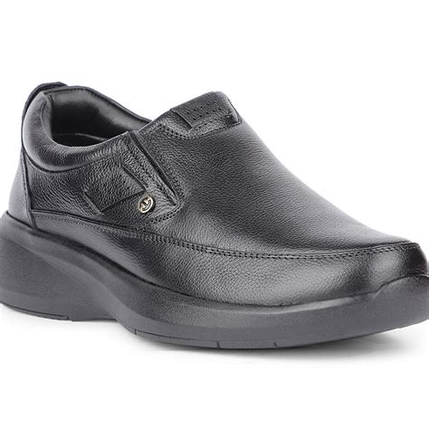 Buy Healers Black Slip-On Moccasin Shoes For Men E823-04