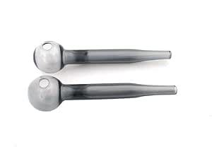 Buy D.R.M. Creations 4 inch Grey Glass Oil Burner Pipe Borosilicate ...