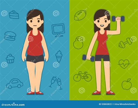 Fat And Skinny As Different Choices In Life - Pictured As Words Fat ...