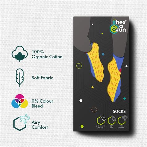 Shop Trendy & Stylish Crew Length Unisex Socks-Pack of 6 – hexafun