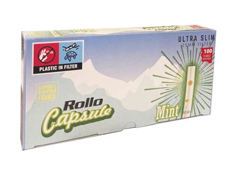 Rollo Capsule Slim Mint 100ks cigaretové dutinky - Etabak.com