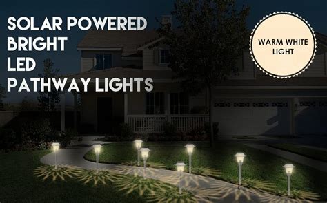 Buy Morvat LED Solar Path Lights, Solar Walkway Lights, Pathway Lights ...