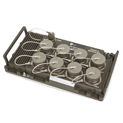 Military Gigabit Ethernet Managed 8 Port Switch with RJFTV Connectors ...