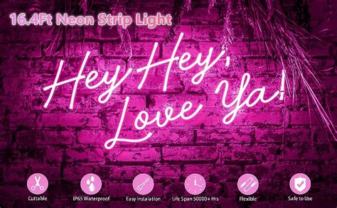 Buy One94Store 16.4Feet Long with 12V Adaptor LED Neon Strip Rope ...