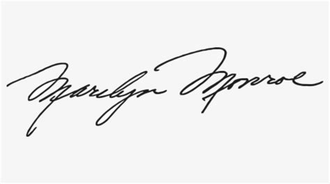 1601px-marilyn Monroe Signature - Marilyn Monroe Signature Png ...