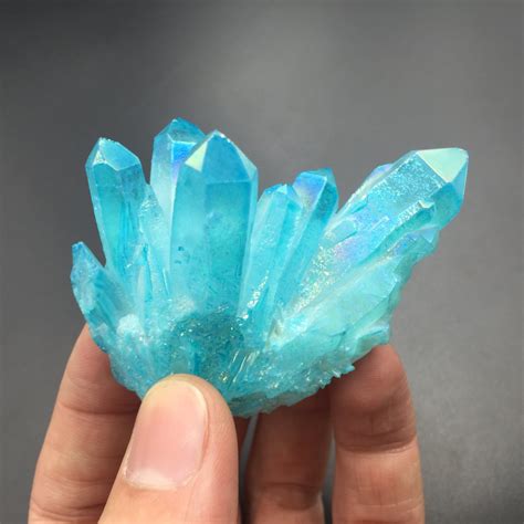 Mystic Blue Quartz Crystal Cluster Quartz Point Cluster Stone
