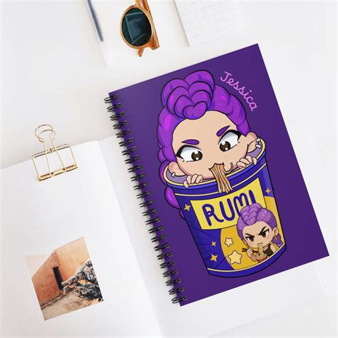 Buy K-pop Demon Hunter Huntrix Rumi Spiral Notebook, Custom Stationery ...