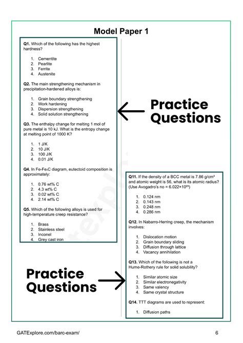 BARC Exam 2026 (OCES/DGFS) Metallurgical Model Question Papers with An ...