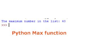 Image result for Python Max Function Example