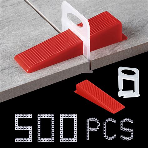 Tile Leveling System 400-Piece Tile Leveling Spacer Clips and 100-Piece ...