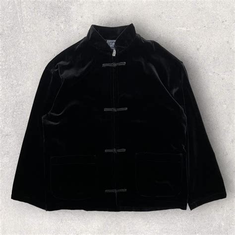 old gap velour china jacket 90s | focus