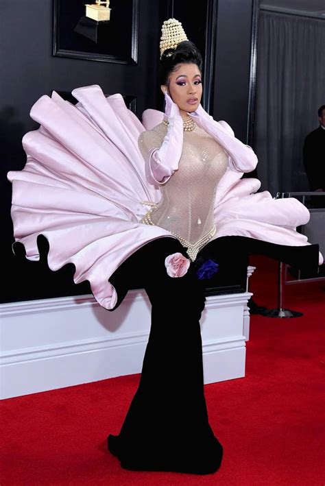 The 2019 Grammy Awards Red Carpet: Cardi B Dressed Up A Weirdo Style ...