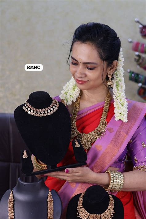 Kaasu malai Necklace with stud😍😎📚 – Rishi Boutique