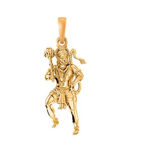 22 CT Gold Plated Silver (92.5% purity)God Hanuman Standing (Big Size ...