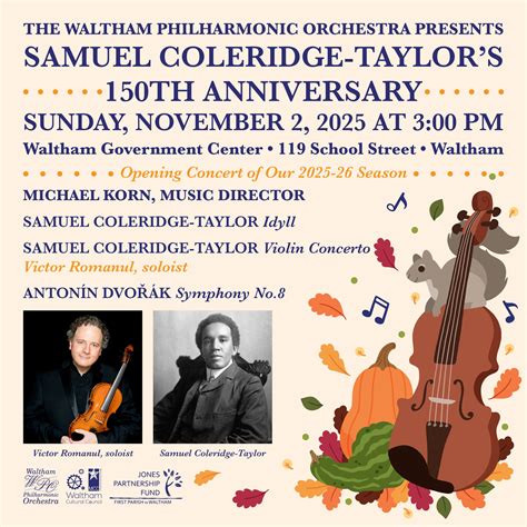 Nov 2 | Waltham Philharmonic Orchestra Fall Concert | Waltham, MA Patch