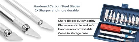 Mcare 13pcs Precision Craft Knife Set, Professional Sharp Knives for ...