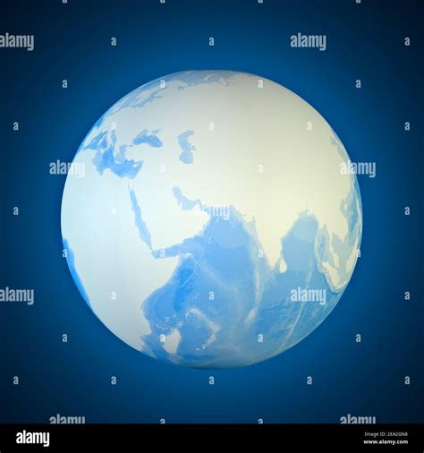 Globe map of the Arabian Peninsula, Middle East physical map, 3d render. Saudi Arabia, India ...