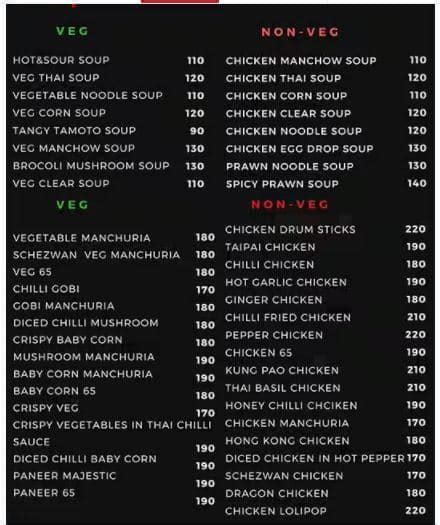 Menu at The Biryani Connection, Visakhapatnam