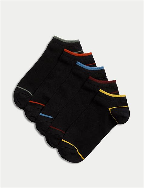 Buy 5 Pack Cool & Fresh™ Cotton Rich Trainer Liners™ at Marks & Spencer