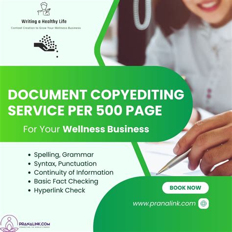 Document Copy editing Service - Per 500-Word Page