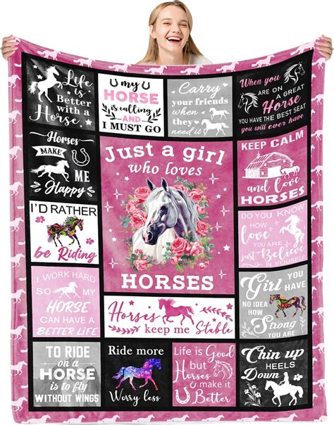 Amazon.com: peakman Horse Blanket,Horse Gifts for Girls Women,Gifts for ...