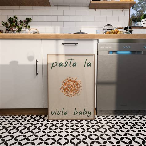 Pasta La Vista Food Kitchen Wall Art Print By By Honey Studios