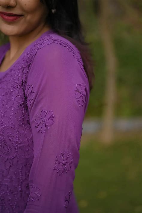 Viscose Plazzo Set - Lara's Purple - ARIAA CHIKANKARI