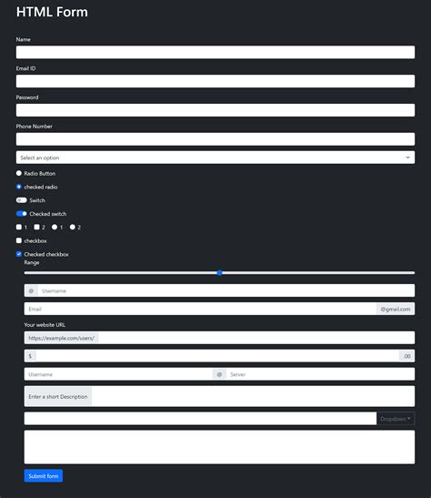 Simple HTML Form Design 的图像结果