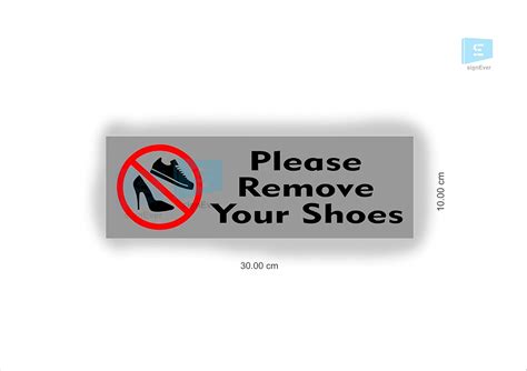 SIGN EVER Please Remove Your Shoes Stickers Office Bank Hospital Shop ...