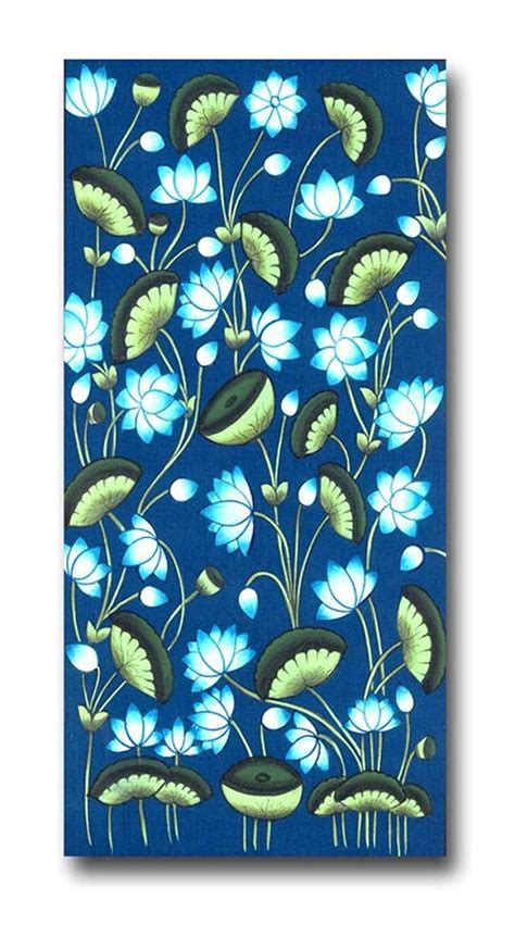 PIXELARTZ Canvas Painting Lotus Pichwai Painting Modern Art Painting ...