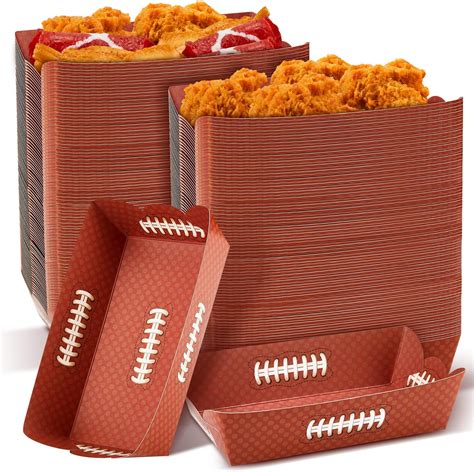 Amazon.com: Fumwase 24 Pcs Football Paper Food Trays Disposable ...