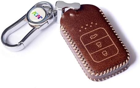 JVCV® Car Styling Soft Handmade Leather Key Cover Compatible with Honda ...