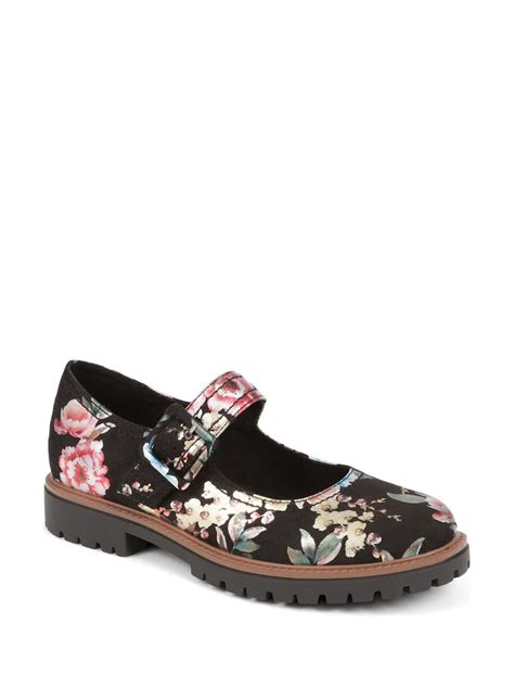 Buy Pavers Black / White Mary Jane Buckle Shoes with Chunky Sole from ...