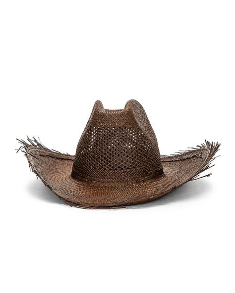 Clyde Vented Western Hat in Cacao | FWRD