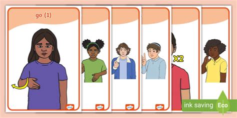 Auslan Verbs Word Display Posters (teacher made) - Twinkl