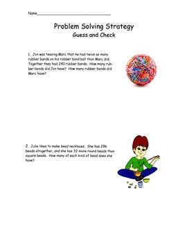 Image result for Guess and Check Problem Solving