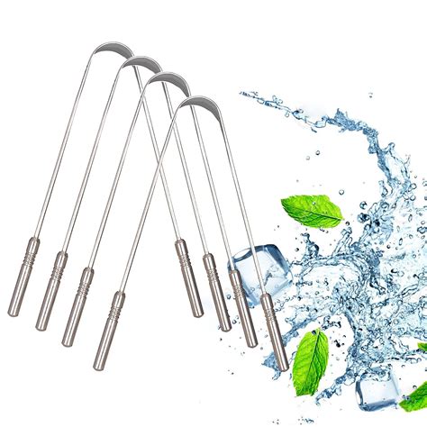 Nurpi Stainless Steel Premium Tongue Cleaner for Adults and Kids Fights ...