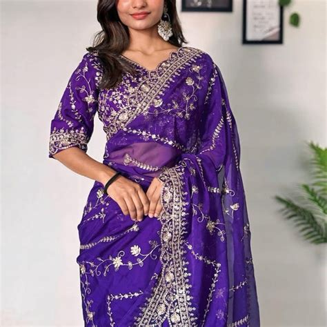 Buy Party Wear Saree Online In India - Etsy India