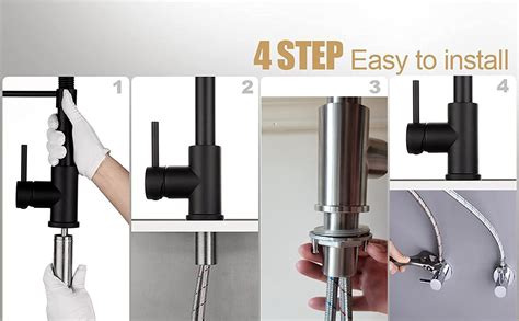 WENKEN Kitchen Tap, Kitchen Mixer Tap, Brushed Nickel Kitchen Sink Tap ...