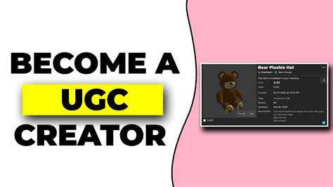 How To Become A UGC Creator In Roblox (BEST WAY!) - YouTube